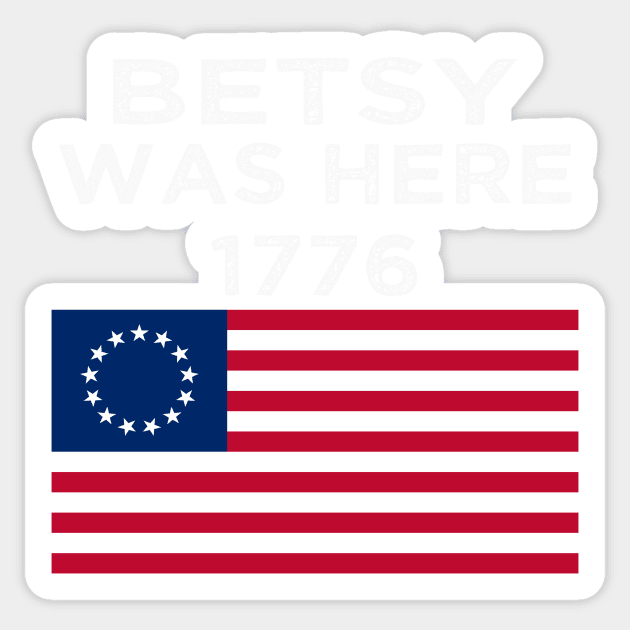 American Betsy Ross Flag Victory 1776 Sticker by B89ow